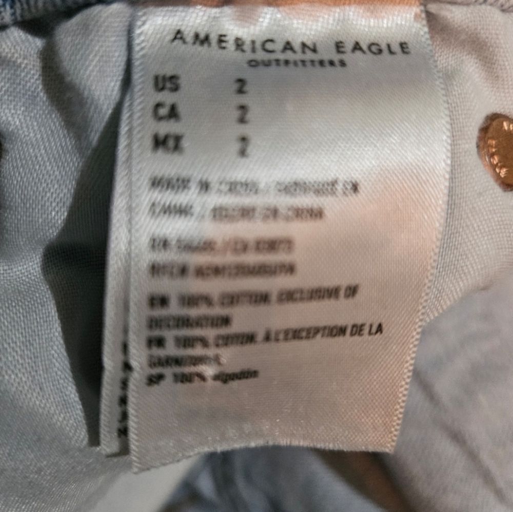 American Eagle pride Inspired Rainbow High Waist Frayed Hem - Picture 10 of 11